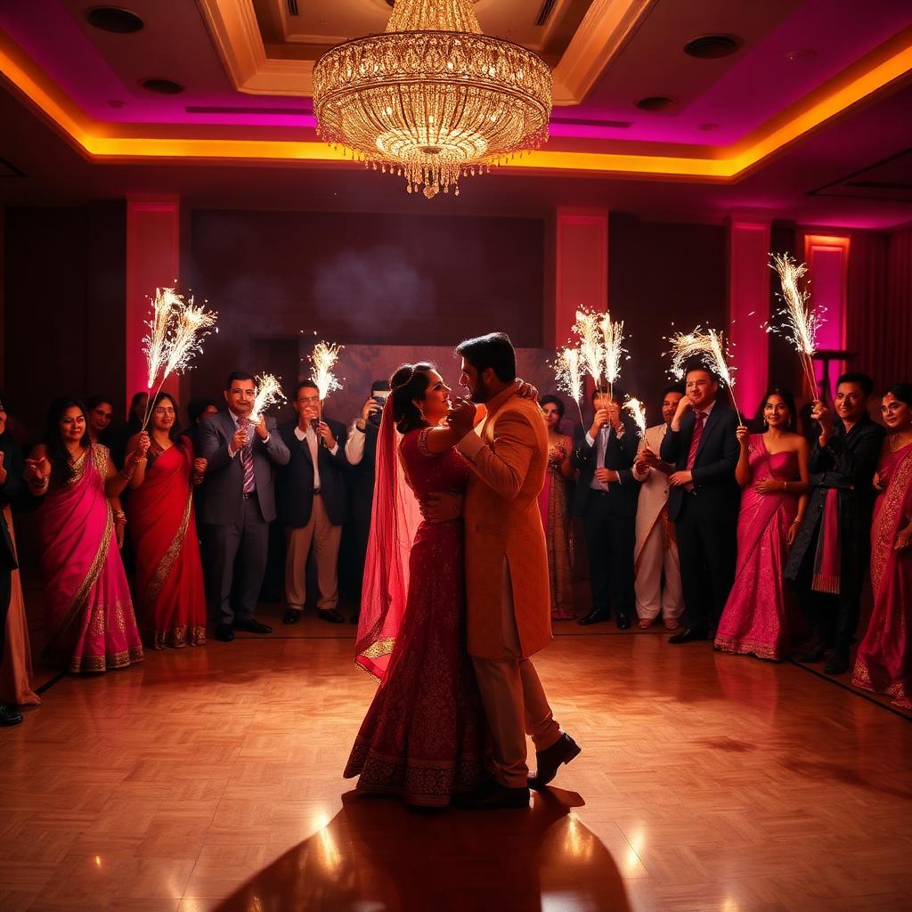 Indian wedding reception first dance in Toronto